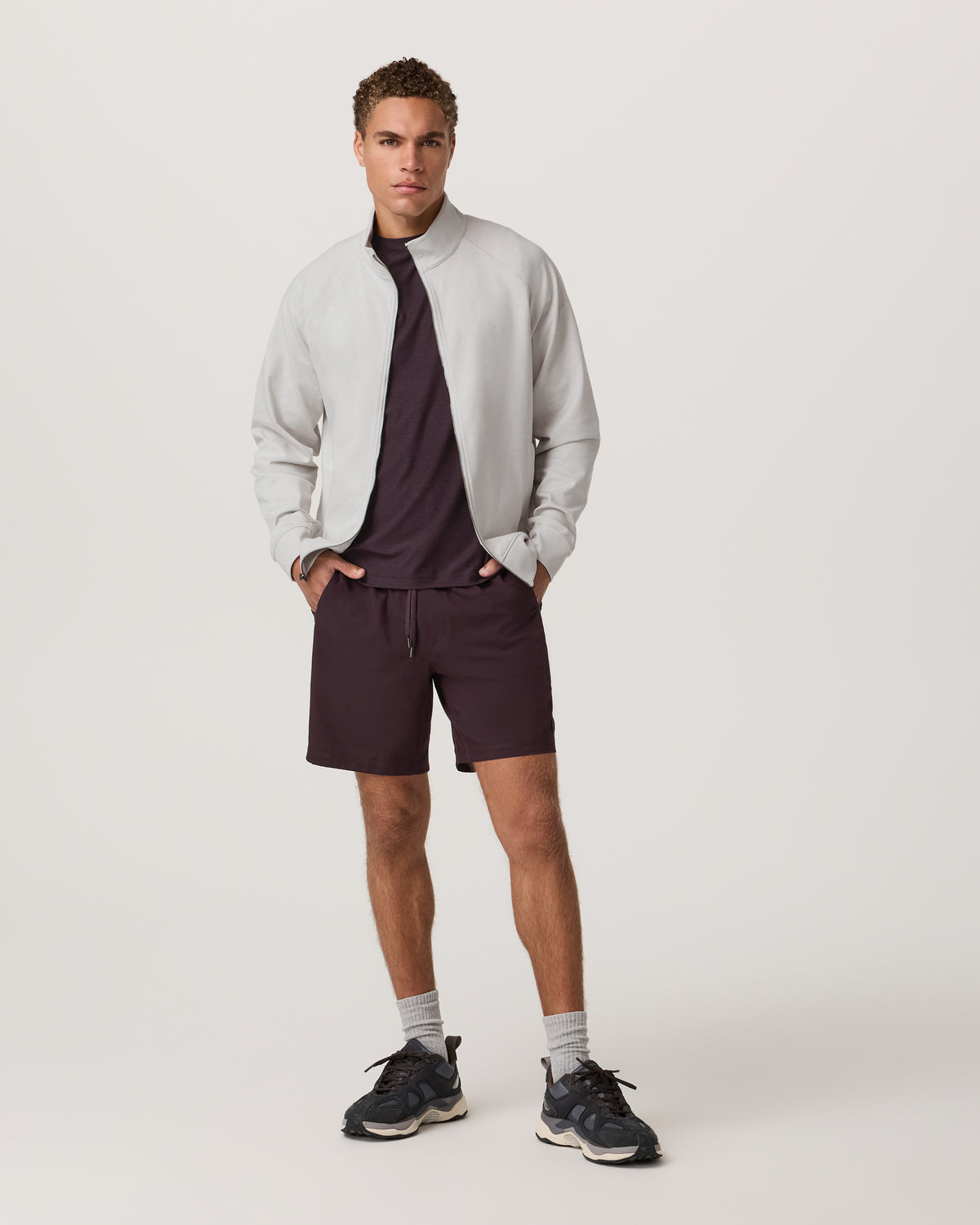 Coronado Novelty Full Zip Salt Heather Mock Neck Jacket | Vuori sale - US 6854