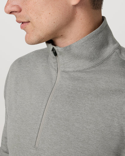 Ponto 1/2 Zip Mock Neck Men's Driftwood Heather Top | Vuori discount - US 5373