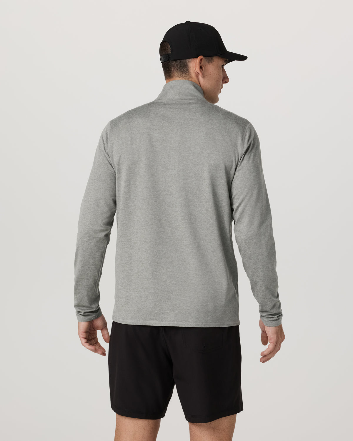 Ponto 1/2 Zip Mock Neck Men's Driftwood Heather Top | Vuori discount - US 5373