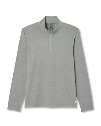 Ponto 1/2 Zip Mock Neck Men's Driftwood Heather Top | Vuori discount - US 5373