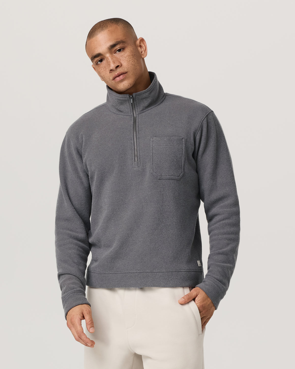 Beach Fleece 1/2 Zip - Relaxed Pinecone Heather Pullover | Vuori outlet - US 9153