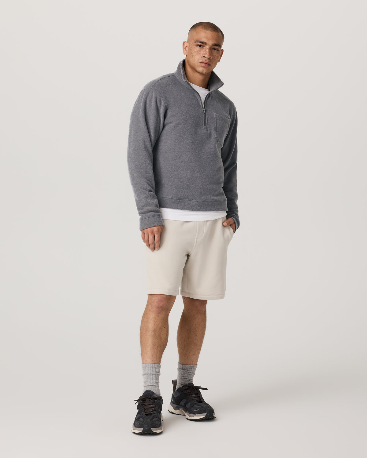 Beach Fleece 1/2 Zip - Relaxed Pinecone Heather Pullover | Vuori outlet - US 9153