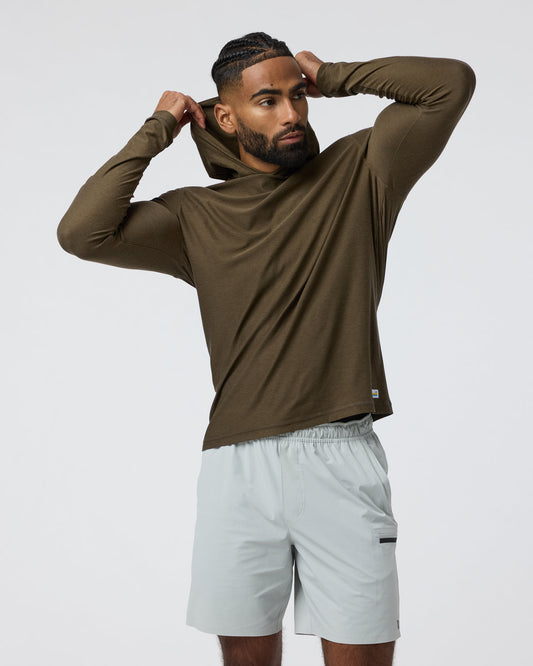 Strato Tech Hoodie Men's Moss Green Workout Hoodie | Vuori discount - US 2965