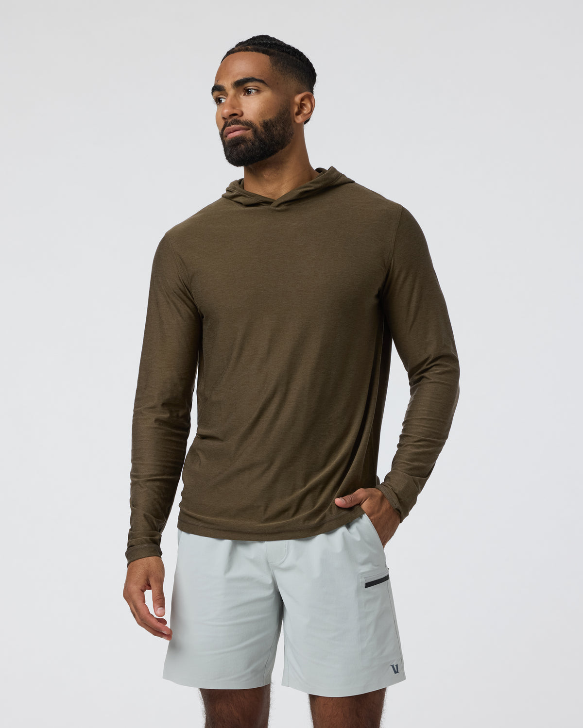 Strato Tech Hoodie Men's Moss Green Workout Hoodie | Vuori discount - US 2965