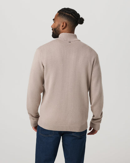Denver Full Zip Sweater Men's Willow Grey Zip Sweater | Vuori onsale - US 2793