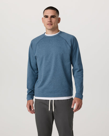 Coronado Crew - Relaxed Fit Pool Blue Heather Crewneck | Vuori online - US 1518