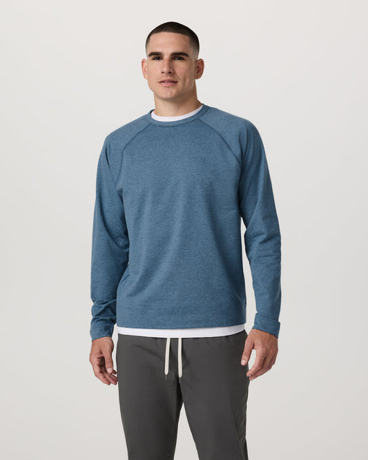 Coronado Crew - Relaxed Fit Pool Blue Heather Crewneck | Vuori online - US 1518