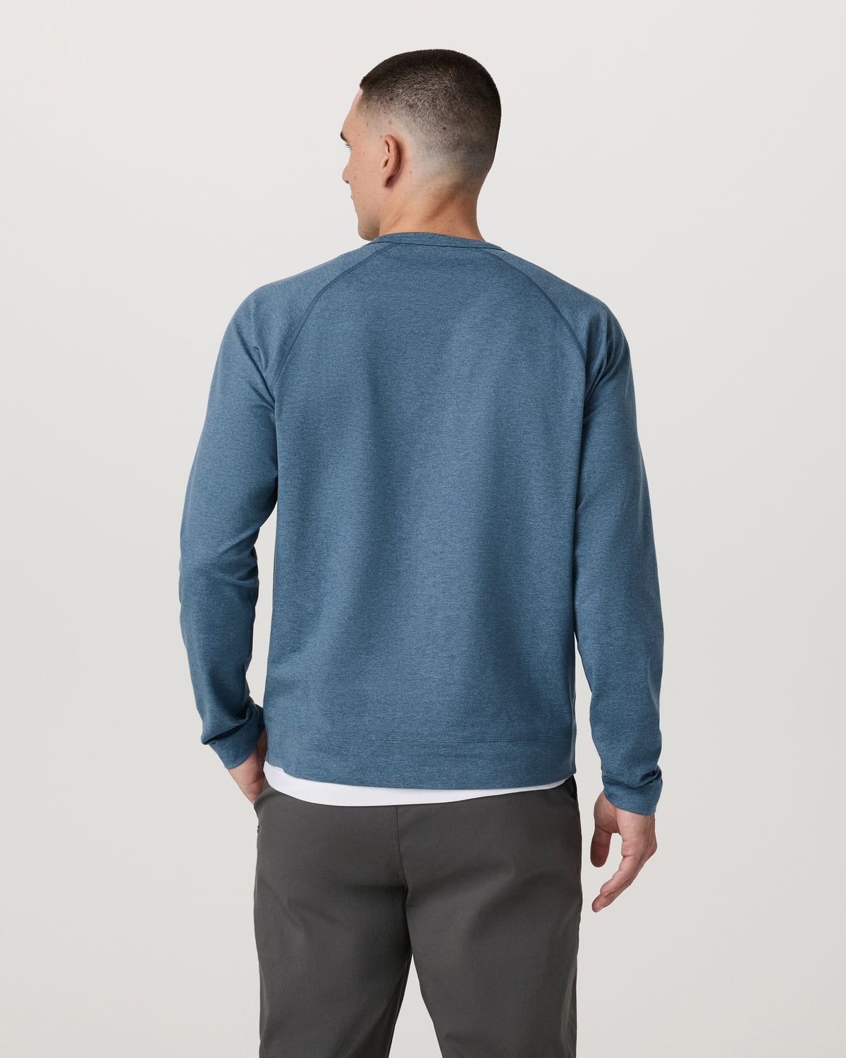 Coronado Crew - Relaxed Fit Pool Blue Heather Crewneck | Vuori online - US 1518