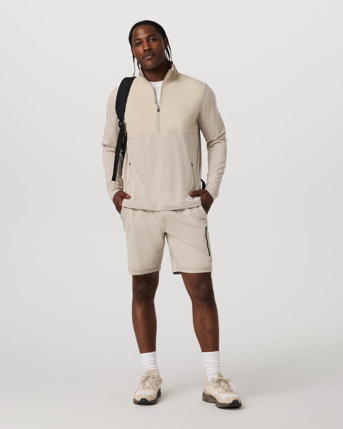 Sunday Element 1/2 Zip Men's Toast Heather Pullover | Vuori shop - US 8898