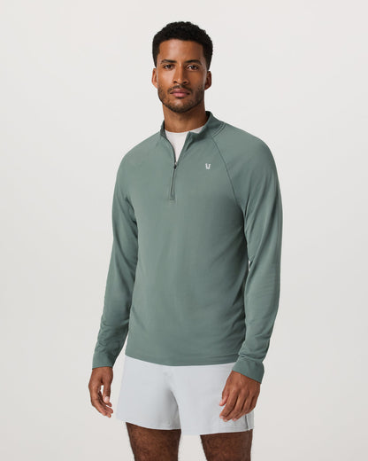 Clearview Seamless Quarter Zip Men's Marsh Long Sleeve | Vuori shop - US 7211