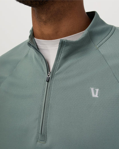 Clearview Seamless Quarter Zip Men's Marsh Long Sleeve | Vuori shop - US 7211