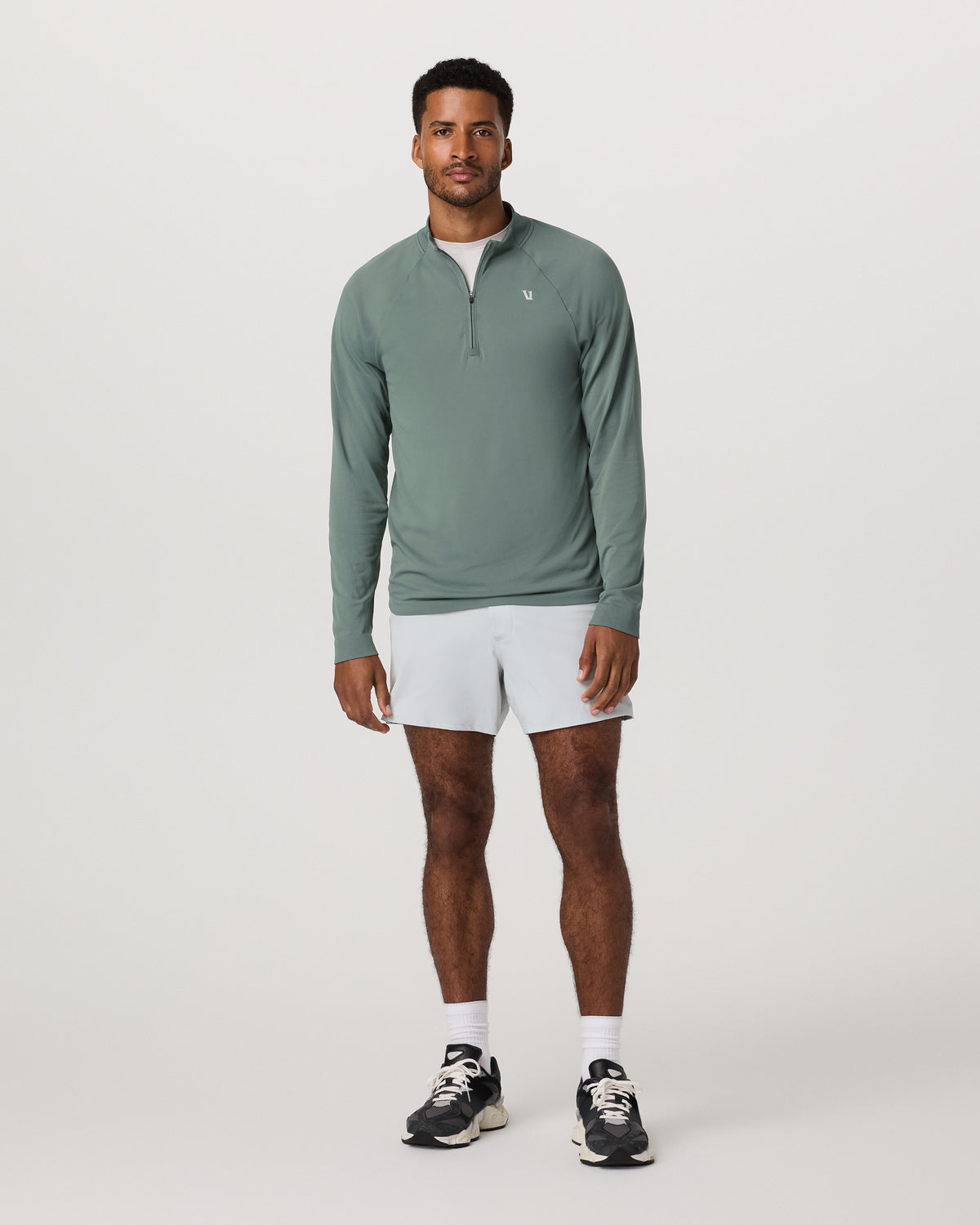 Clearview Seamless Quarter Zip Men's Marsh Long Sleeve | Vuori shop - US 7211