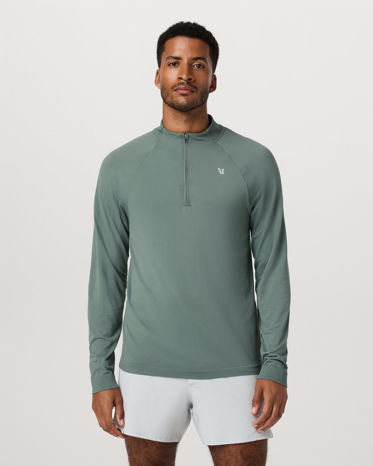 Clearview Seamless Quarter Zip Men's Marsh Long Sleeve | Vuori shop - US 7211