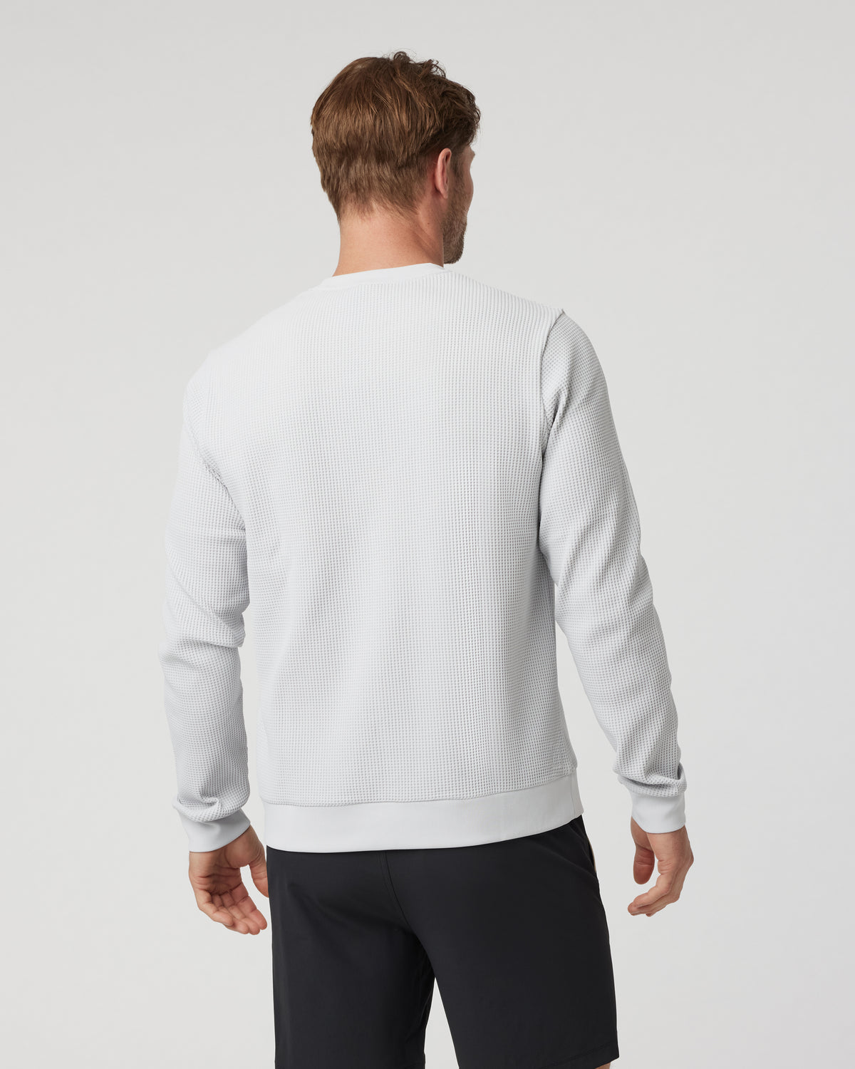 Jamestown Crew Men's Frost Grey Waffle Crewneck | Vuori sale - US 8462