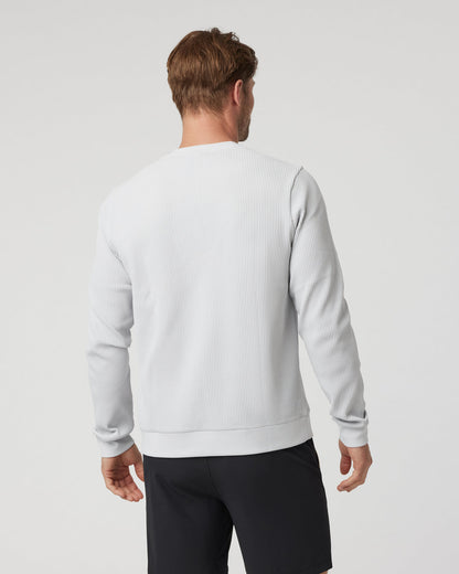 Jamestown Crew Men's Frost Grey Waffle Crewneck | Vuori sale - US 8462