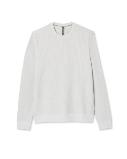 Jamestown Crew Men's Frost Grey Waffle Crewneck | Vuori sale - US 8462