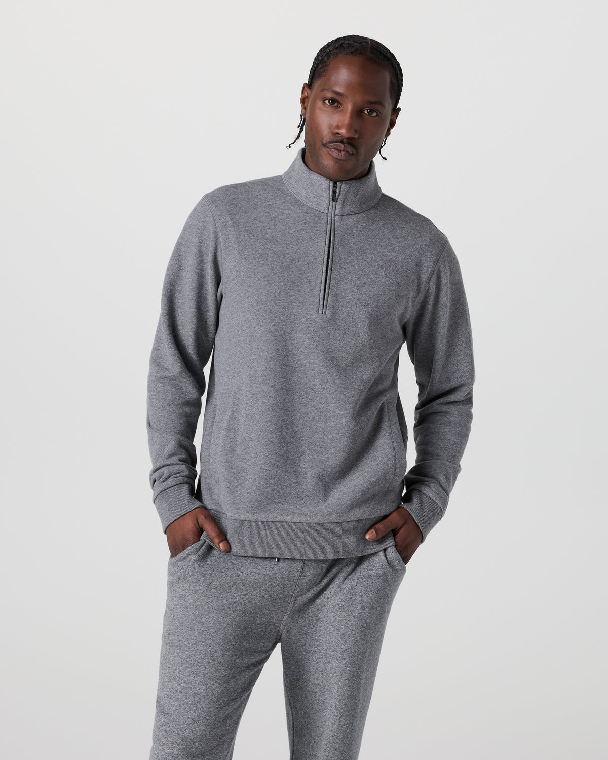 Cypress 1/4 Zip 2.0 Heather Grey | Vuori for sale - US 4838