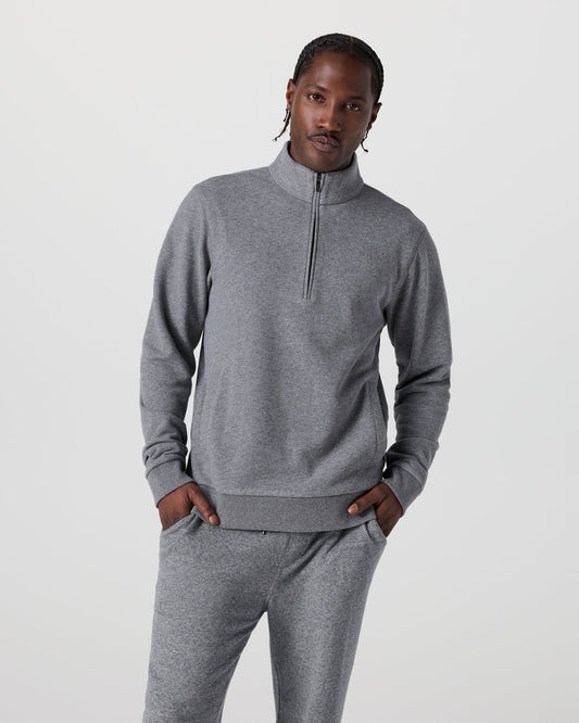 Cypress 1/4 Zip 2.0 Heather Grey | Vuori for sale - US 4838