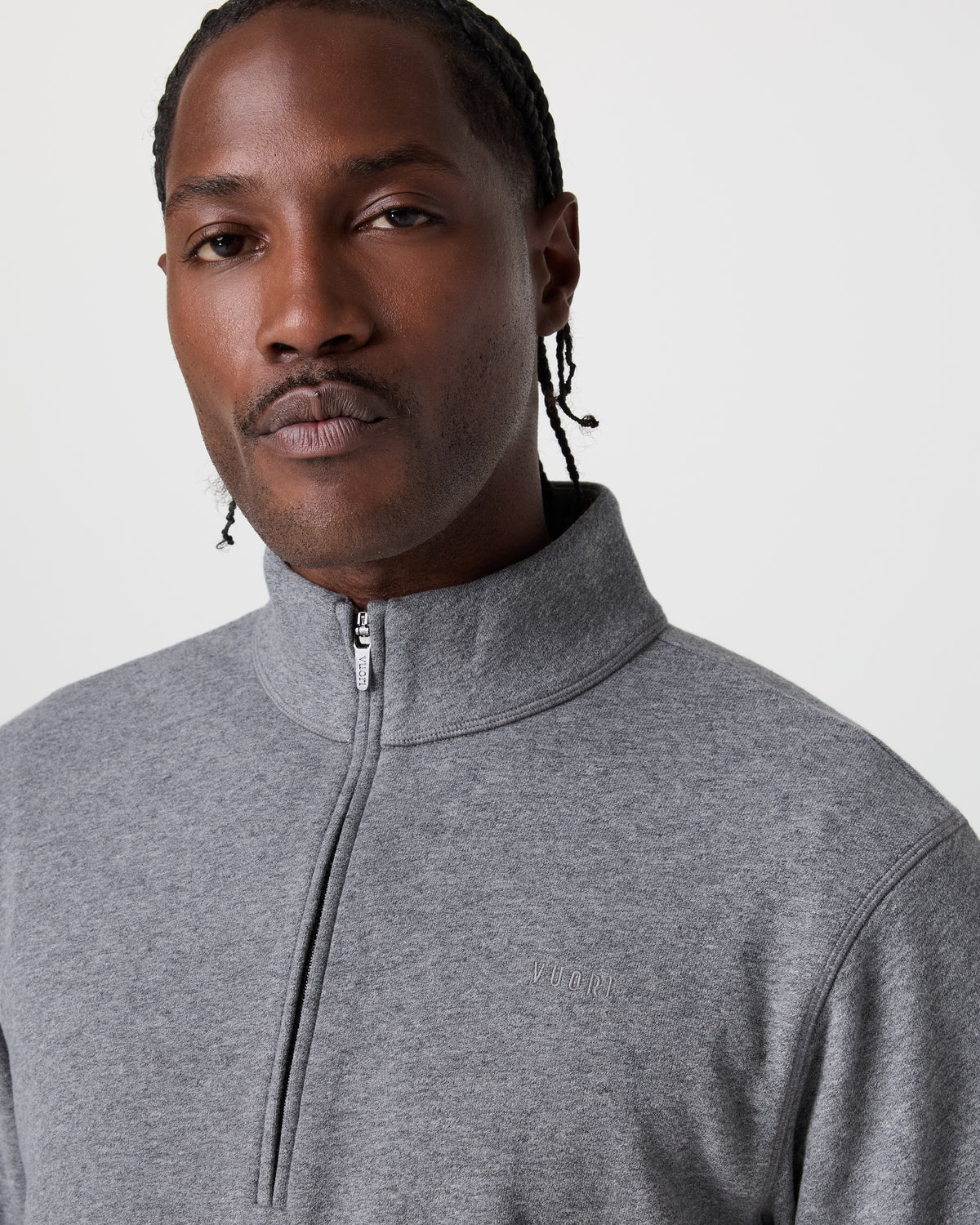 Cypress 1/4 Zip 2.0 Heather Grey | Vuori for sale - US 4838