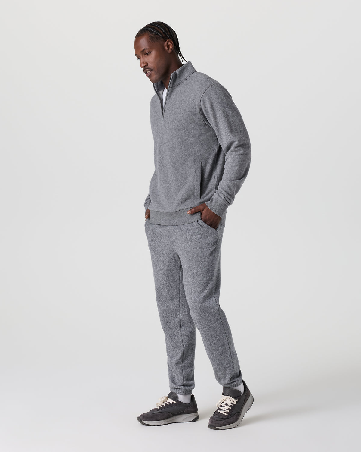 Cypress 1/4 Zip 2.0 Heather Grey | Vuori for sale - US 4838