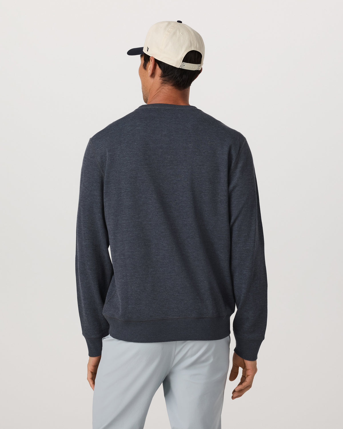 Jeffreys Crew 2.0 Men's Navy Heather Pullover Crewneck | Vuori sale - US 3691