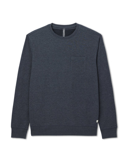 Jeffreys Crew 2.0 Men's Navy Heather Pullover Crewneck | Vuori sale - US 3691