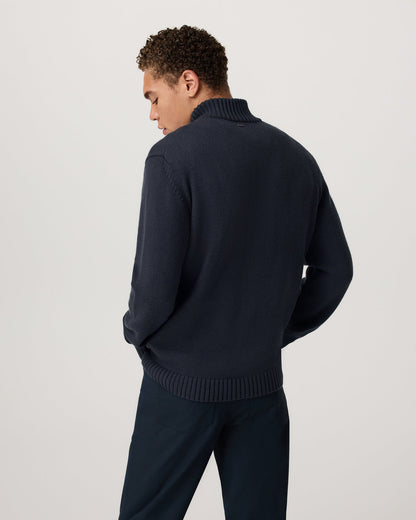 Denver Full Zip Sweater Men's Navy Zip Sweater | Vuori online - US 9944