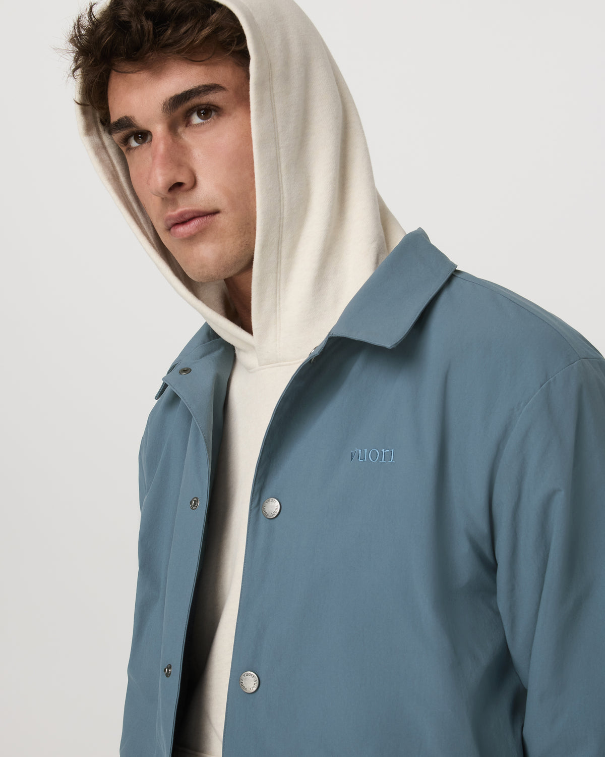 V1 Coach Jacket Men's Blue Sea Jacket | Vuori sale - US 3519