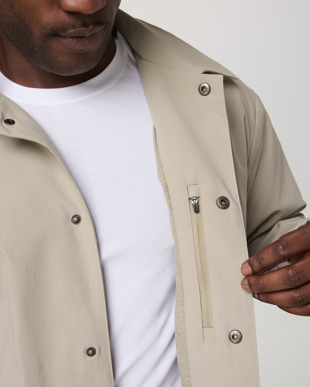 V1 Coach Jacket Men's Truffle Vintage Style Jacket | Vuori discount - US 7353