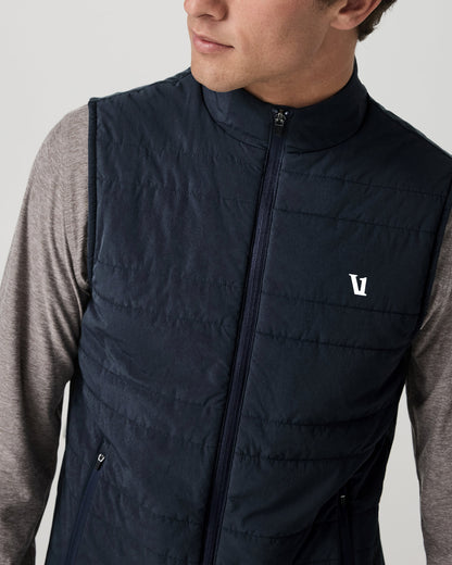 Sunday Insulated Hybrid Vest Ink Heather Training Vest | Vuori outlet - US 3794