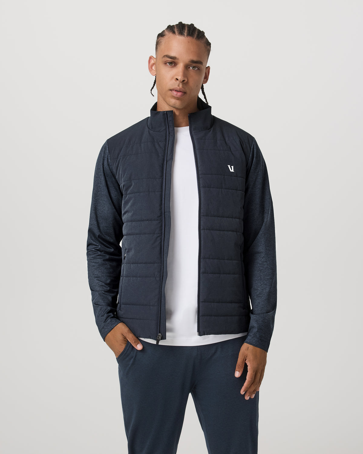 Sunday Insulated Hybrid Jacket Men's Ink Heather Jacket | Vuori sale - US 2953