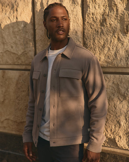 Seaside Shirt Jacket Men's Cavern Grey Lifestyle Jacket | Vuori discount - US 9779