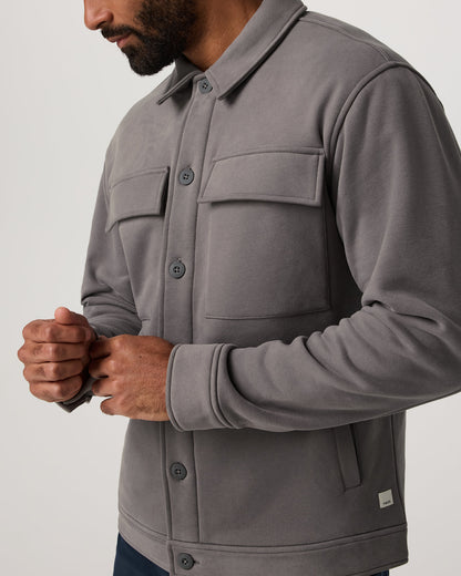 Seaside Shirt Jacket Men's Cavern Grey Lifestyle Jacket | Vuori discount - US 9779