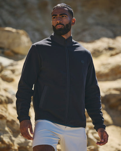 Aspen Full Zip Jacket Black Fleece Jacket | Vuori outlet - US 7578