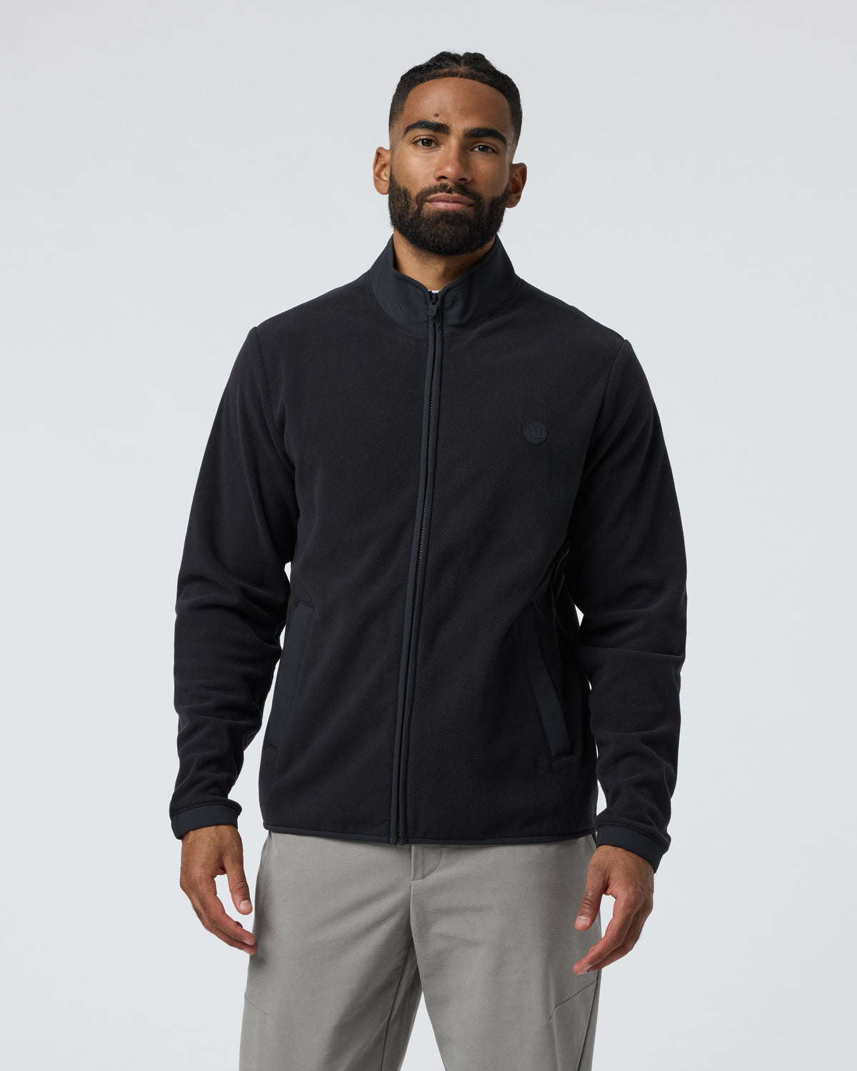 Aspen Full Zip Jacket Black Fleece Jacket | Vuori outlet - US 7578