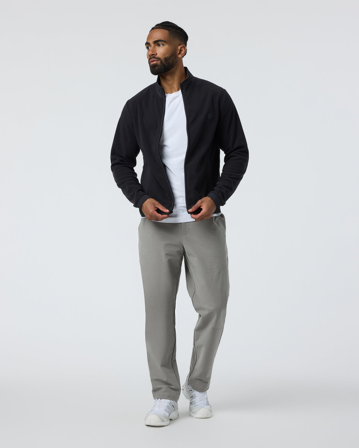Aspen Full Zip Jacket Black Fleece Jacket | Vuori outlet - US 7578