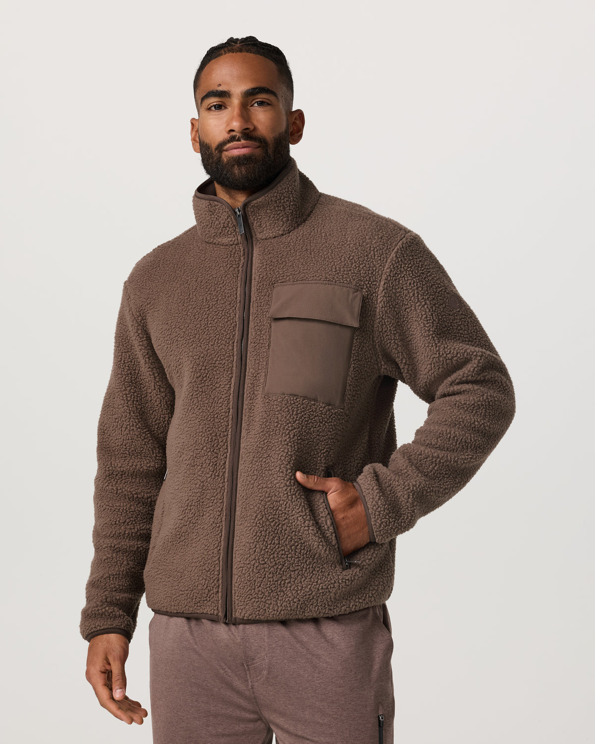 Alpine Fleece Full Zip Men's Elm Mock Neck Jacket | Vuori online - US 6313