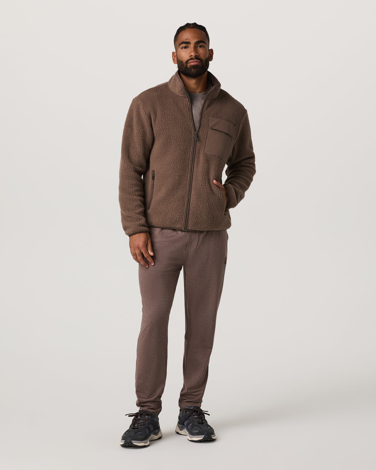 Alpine Fleece Full Zip Men's Elm Mock Neck Jacket | Vuori online - US 6313