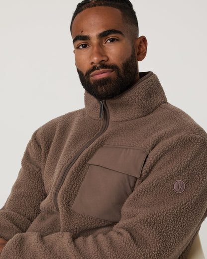 Alpine Fleece Full Zip Men's Elm Mock Neck Jacket | Vuori online - US 6313