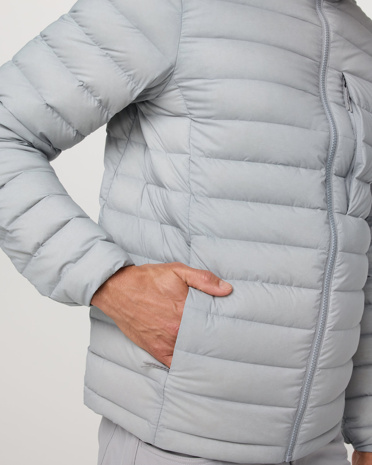 Steadfast Insulated Full Zip Jacket Men's Sea Fog Jacket | Vuori shop - US 2494
