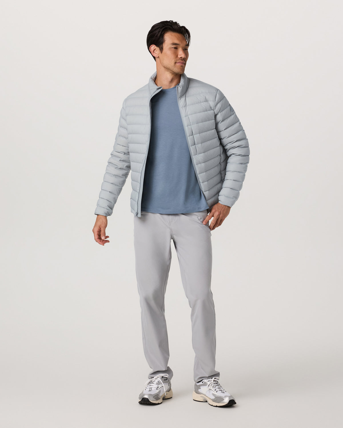Steadfast Insulated Full Zip Jacket Men's Sea Fog Jacket | Vuori shop - US 2494