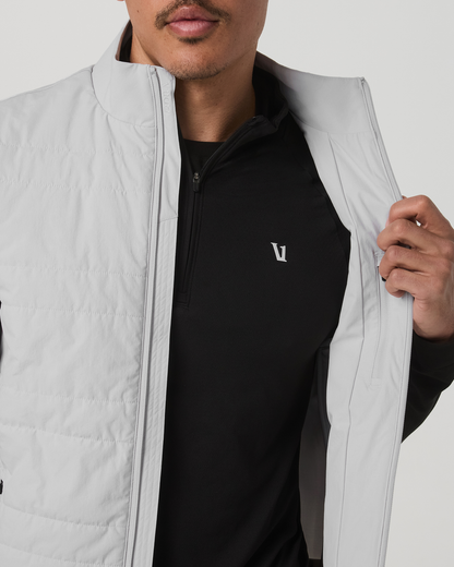 Sunday Insulated Hybrid Vest Frost Grey Training Vest | Vuori sale - US 8897