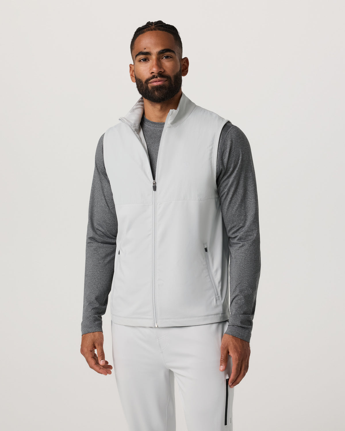 Sunday Element Vest Men's Frost Grey Full Zip Vest | Vuori online - US 7253