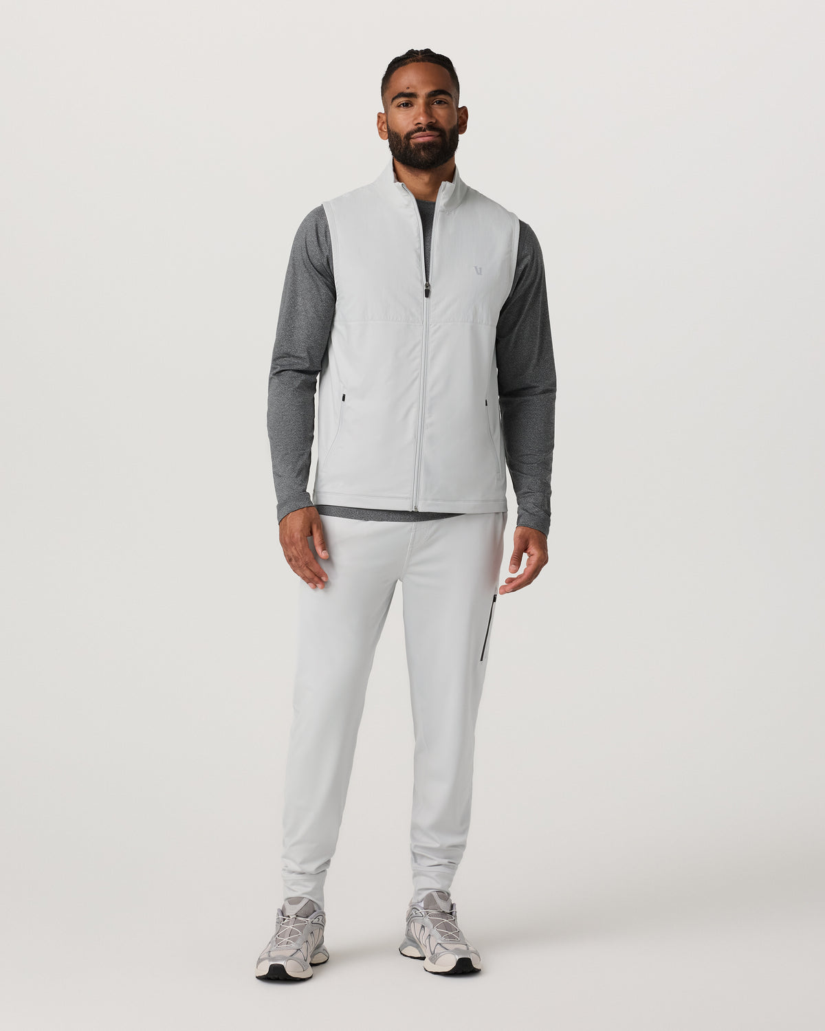 Sunday Element Vest Men's Frost Grey Full Zip Vest | Vuori online - US 7253