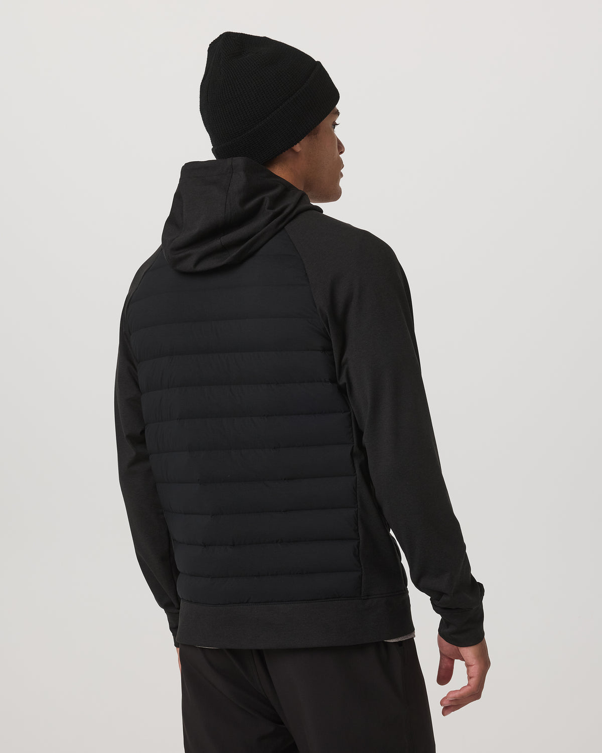 Steadfast Insulated Hybrid Men's Black Down Jacket | Vuori shop - US 8107
