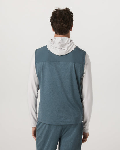Sunday Element Vest Blue Sea Heather Full-Zip Vest | Vuori onsale - US 8353