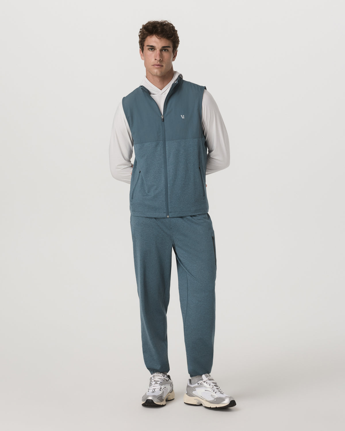 Sunday Element Vest Blue Sea Heather Full-Zip Vest | Vuori onsale - US 8353