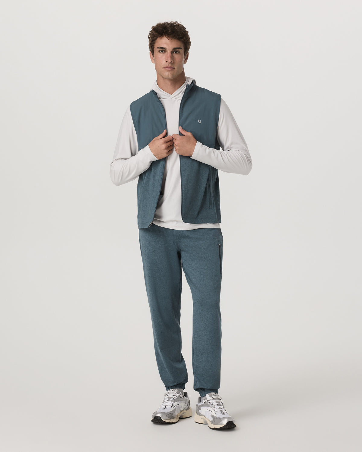 Sunday Element Vest Blue Sea Heather Full-Zip Vest | Vuori onsale - US 8353