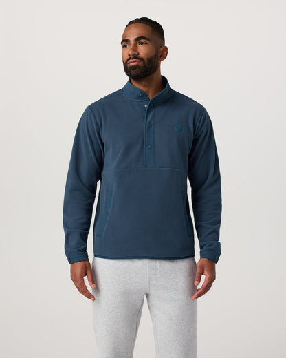 Aspen 1/2 Snap Men's Ocean Blue Mock-Neck Pullover | Vuori online - US 3532