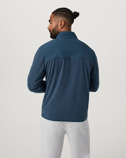 Aspen 1/2 Snap Men's Ocean Blue Mock-Neck Pullover | Vuori online - US 3532